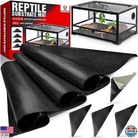 B0dpkly2yv X-cuirass 24 Inch X60 Reptile Substrate Mat Extra Thick Non-slip 4 Rug Grippers Included
