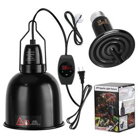 Xfp 711727267929 Reptile Light Fixture With Thermostatic Timer 5.5ftft Heat Lamp