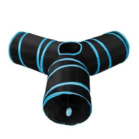 Xiielii 635407718199 Indoor Cat Tunnel Pet Tunnelthreeway Folding Large Tube With Game Bal