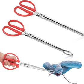 Uyzqlgxesq7472 Xlsxexcl 2 Pcs Snake Feeding Tongs Hook Grabber Tool Stick Reptile Ton