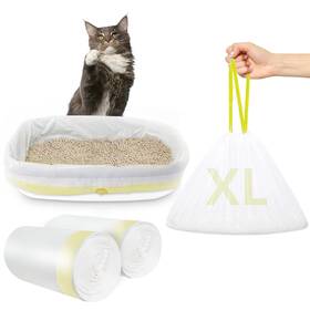Jumbo-48 Xuepett 48 Pack Jumbo Cat Litter Box Liners Tear Resistant Heavy Duty Bag