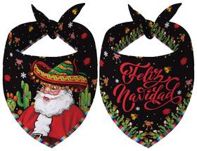 Yarcooly 014679039797 Mexican Christmas Dog Bandanas Feliz Navidad Scarf Table De