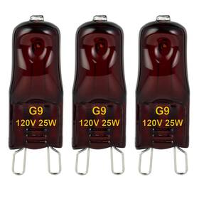 G9nred25w Yegrueb G9 Heat Lamp Bulbs For Reptile Night Red Mini Halogen Bulb 25w