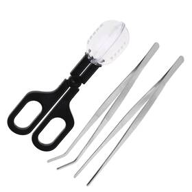 Vb665f Yoogeer 3in1 Feeding Tool Reptile Tongs Cricket Clamp Bug Scooper Cleaning S