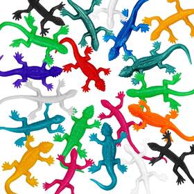 Yujun-us-st233m1p1-us Yujun 48pcs Stretchy Lizard Toys Rubber Fake Lizards Set For Hallow... Fast Ship