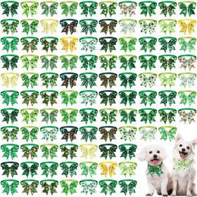 Im-yunsailing-12896 Yunsailing 100 Pcs St. Patricks Day Dog Bow Ties Bulk Bows With Adjustable Collar C