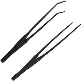 Yuntop 774147037013 2 Pcs Feeding Tongs Aquarium Tweezers Stainless Steel Straight And Curved Tw