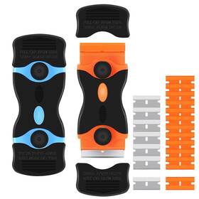Yuumea 300692641568 2pack Razor Blade Scraper 2-in-1 Tool With 12pcs Plastic Blades And