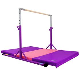 Zath-kip-4x6x2-pur-purp-2 Z Athletic Kip Bar And Folding Gymnastics Mat 4ft X 6ft 2 Inch Purple Pur/p