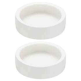 Zaplyte 676766327578 Reptile Food Bowl Worm Water Dish Ceramic Pet Small 4 Inch White 2 Pack