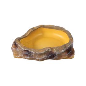 Zaplyte 676766333784 Reptile Food Bowl Feeding Dish Corner S 5 Inch Yellow