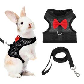 Zaplyte 683007493237 Rabbit Harness And Leash Small Pet Cute Vest M Black
