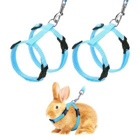 Zaplyte 683007498232 2pcs Rabbit Harness And Leash Small Animal Sky Blue