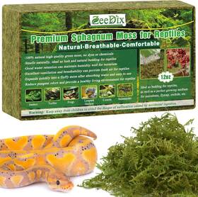 Zeedix 313043054023 0.75 Lbs Sphagnum Moss 20 Quart Reptile Bedding Substrate For Terrariums Snakes Geck