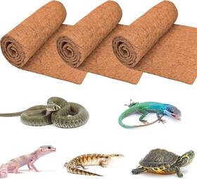 Zeedix 313106162122 3 Pieces Coconut Fiber Reptile Substrate Mat 18 X 36 Inches Natural Coco