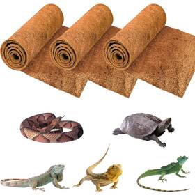 Zeedix 746816682497 3 Rolls Coconut Fiber Reptile Substrate Mat 16 X 36 Inches Natural Coco
