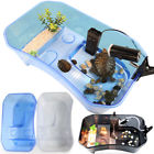 Zeh878561 Turtle Habitat Lake Terrapin Reptile Aquarium Tank With Platform Plants