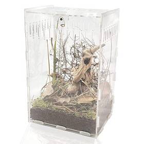 Zehee 714216248674 12x8x6 Inch Magnetic Acrylic Reptile Case Vertical Transparent Tarantula Enc