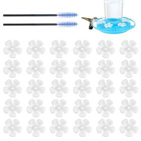 Je-30cch Zelpont Hummingbird Feeder Replacement Flowers 30 Pack Bee-proof White Plastic Bloss
