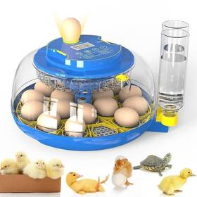 Kca0042 Zemiro Charge Smart 18-egg Incubator For Hobbyists Full-stage Adaptive Humidity Dual-bott