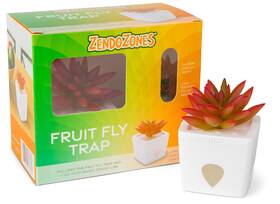 1818-jj Zendozones Succulent Fruit Fly Trap Joyful Janet Design With White Base