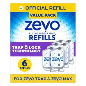 Zevo 810121290071 Flying Insect Trap Refill - For The Max And Standard Indoor Fly