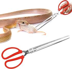 Zhcoy 742952599590 Heavy Duty Snake Feeding Tongs 15 Inch Extra Long Stainless Steel Reptile