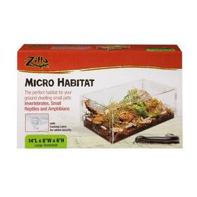 Zilla 096316001565 Micro Habitat Terrarium Enclosure For Small Tree Dwelling Reptiles Large