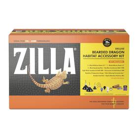 Zilla 096316002692 Bearded Dragon Habitat Accessory Kit Easy Starter For Drag