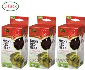 100109922 Zilla Incandescent Bulbs Night Red 100 W 3-pack