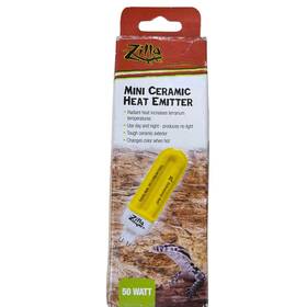100537624 Zilla Mini Ceramic Heat Emitter 50 Watt For Reptile Terrarium No Light Day Night
