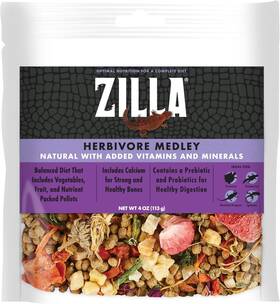 100550808 Zilla Pet Reptile Herbivore Food Medley Diet 4 Oz
