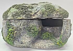 11351 Zilla Md Rock Lair Reptile Hide Cave Den With Lid Terrarium Habitat Resin 8x5.5x5