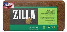 Zilla 445029696675 Coconut Husk Brick Organic Bedding For Reptiles Made With 100% F