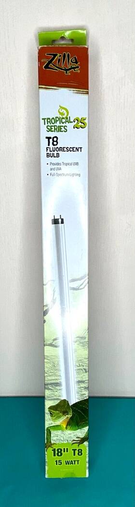 Zilla 695636474389 18 Inch 25 Tropical Series 15 Watts T8 Fluorescent Bulbs