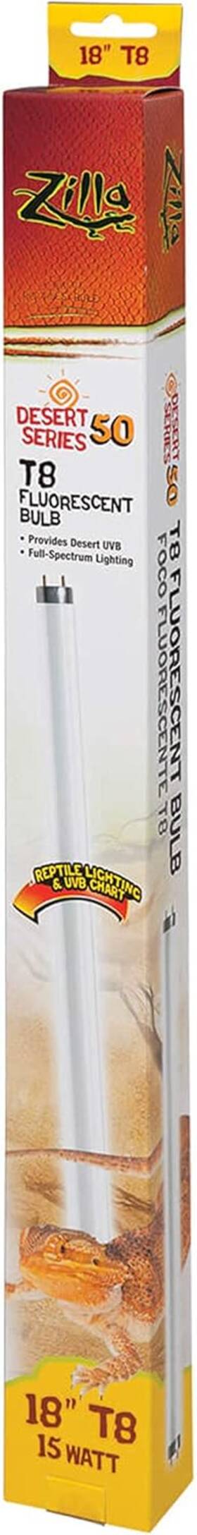 B000qfromq Zilla Reptile Pet Habitat Lighting Uvb Fluorescent Desert T8 Light Bulb 15 Watt