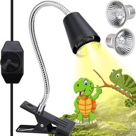 Zj-004 Zjnbmtfy Reptile Heat Lamp Uva/uvb Light 360 Rotatable Clip Turtle Heating