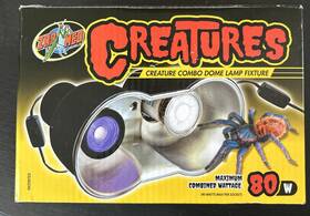 Zoo Med 097612008364 Creatures Combo Dome Lamp Fixture Black 1ea