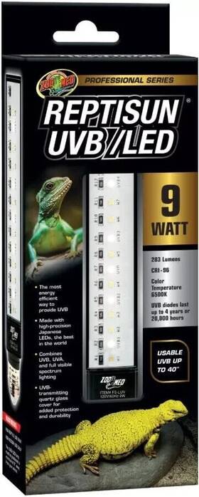 Zoo Med 097612340143 Reptisun Uvb/led Lamp 9watt Bulb