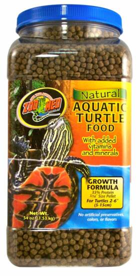 Zoo Med 097612400540 Natural Aquatic Turtle Food Growth Formula Dry 1ea/54 Oz