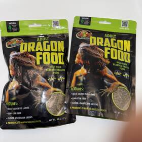 Zoo Med 097612402780 Lot 2 Adult Bearded Dragon Food Select Size 4.5 Oz