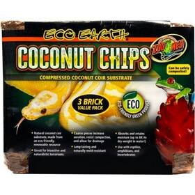 Zoo Med 097612790214 Eco Earth Coconut Chips Substrate 3 Count