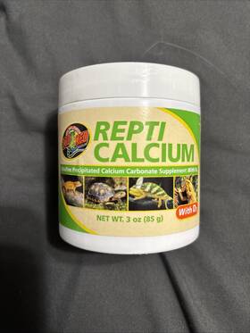 22920 Zoo Med Repti-calcium Barely Used 3oz Container