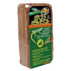 25003 Zoo Med Eco Earth Compressed Coconut Fiber Substrate Reptiles 1 Brick - 3 Pack