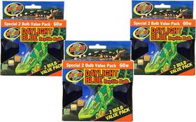 Zoo Med 313031923980 3 Boxes 2-pack Daylight Blue Reptile Bulb 60-watt - 6 Bulbs Total