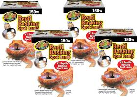 Sl-150 Zoo Med 313046295201 Reptile Basking Spot Lamps 150 Watts 4 Pack