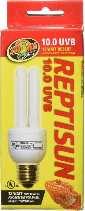 Zoo Med 659653180852 2 Pack Reptisun 10.0 Uvb Mini Compact Fluorescent