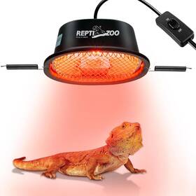 Zoo Med 705353569333 G9 Reptile Infrared Heat Lamp Kit 50w Uva Basking Light Hood Mesh