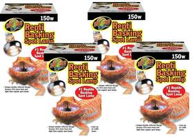Sl-150 Zoo Med 843484102927 Reptile Basking Spot Lamps 150 Watts 4 Pack Count Of 1
