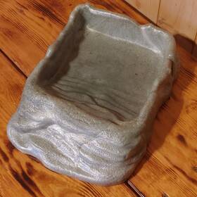 85092412 Zoo Med Repti Ramp Bowl Xl Extra Large Rrb-12 Grey Green Water Dish Vg